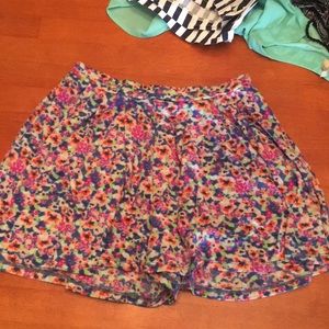 Colorful flowy shorts